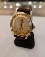 Omega Constellation Automatic Pie Pan Arrow dial bumper, Leer, Polshorloge, Ophalen of Verzenden, Zo goed als nieuw