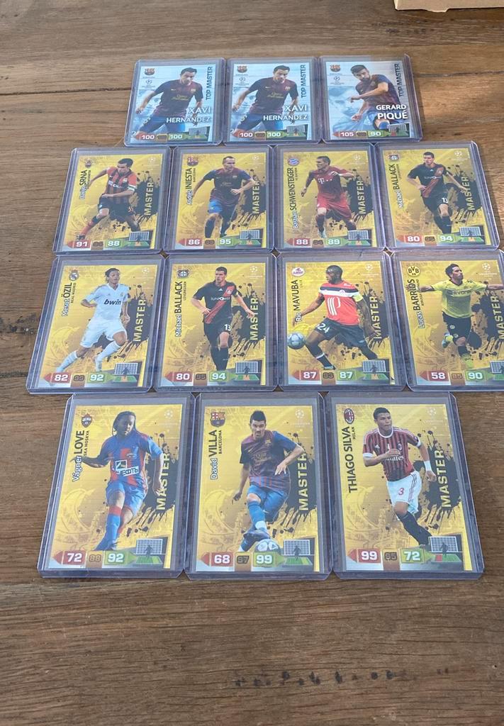 Panini Adrenalyn CL 11-12 (Top)master kaarten, Hobby en Vrije tijd, Stickers en Plaatjes, Zo goed als nieuw, Plaatje, Ophalen of Verzenden