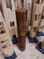 Totempaal 1M Two Faces - Hout, Ophalen of Verzenden