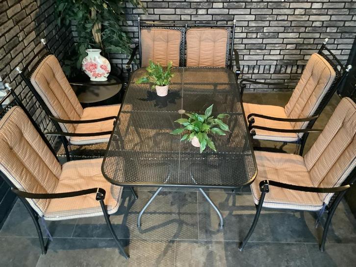 Excelsior 6 personen Royal Garden met mooie kussens ., Tuin en Terras, Tuinsets en Loungesets, Gebruikt, Tuinset, Overige materialen