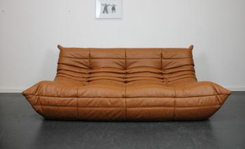 Ligne Roset Togo 3-zits, Cognac leer beschikbaar voor biedingen