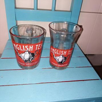 English Tea glazen finest selection 2 stuks beschikbaar voor biedingen