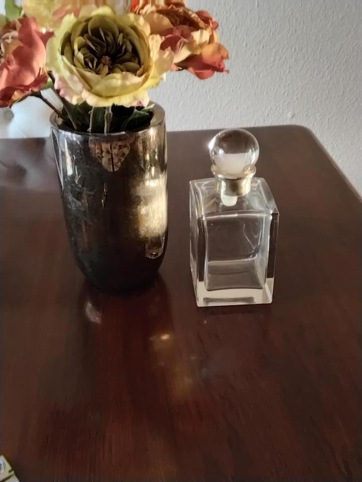 Kristallen karaf CBZ sterling zilver, Antiek en Kunst, Antiek | Glas en Kristal, Ophalen of Verzenden