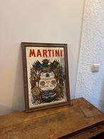 Spiegel met Martini print, 47x34 cm, Ophalen, Minder dan 50 cm, Gebruikt, Minder dan 100 cm