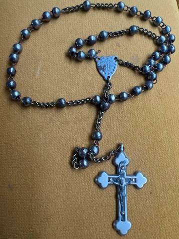 Vintage Rozenkrans met Kruis beschikbaar voor biedingen