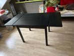 uitklapbare ( vintage ) eettafel zwart, Huis en Inrichting, Tafels | Eettafels, Ophalen, 200 cm of meer, 50 tot 100 cm, Zo goed als nieuw