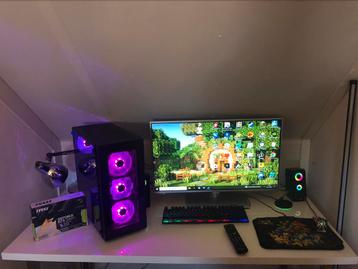 Game pc inclusief monitor en toebehoren  beschikbaar voor biedingen