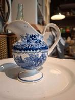 Elegant kannetje, melkkannetje met blauw transferdecor, Ophalen of Verzenden