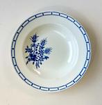 Badonviller diep bord soepbord blauwe bloemen en rand, Antiek en Kunst, Antiek | Servies los, Ophalen of Verzenden