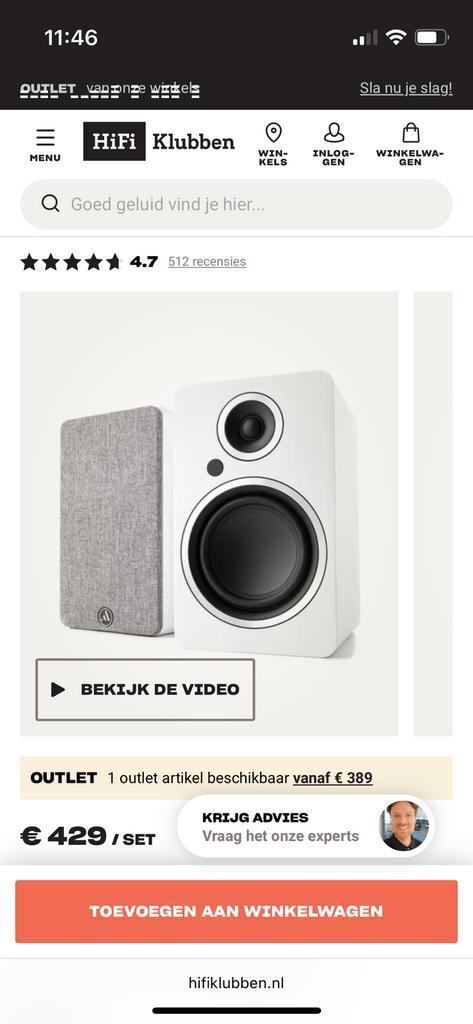 Argon Fernis A5 + Argon DAB MK2 + wallmounts, Audio, Tv en Foto, Luidsprekers, Nieuw, Front, Rear of Stereo speakers, 60 tot 120 watt