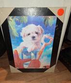 Schilderij hond. Bij bewegen zie je verschlende honden, Minder dan 50 cm, Nieuw, Ophalen of Verzenden, Minder dan 50 cm