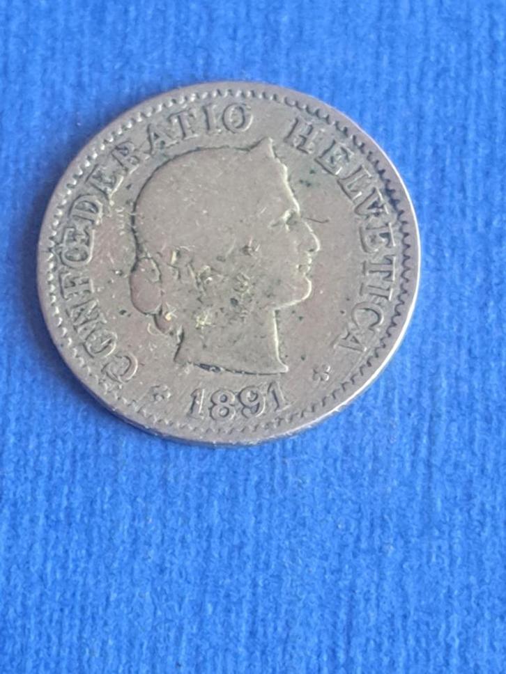 1891 Zwitserland 5 rappen, schaars, Postzegels en Munten, Munten | Europa | Niet-Euromunten, Losse munt, Overige landen, Verzenden