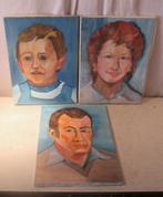 3 geschilderde Werken van Mensen - Boon - 40x30, Antiek en Kunst, Kunst | Schilderijen | Klassiek, Ophalen of Verzenden