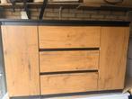 Dressoir zwart mat eiken 120cm, Ophalen, Zo goed als nieuw, 25 tot 50 cm, 100 tot 150 cm