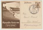 Berlijn 1936 olympische Spelen postwaardestuk gebruikt., Postzegels en Munten, Verzenden, Briefkaart