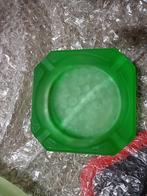 Groen glazen asbakje.8Cm ongeveer., Ophalen