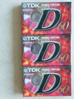 Cassettebandjes, nieuw in verpakking. 3 Stuks., 2 t/m 25 bandjes, Overige genres, Ophalen of Verzenden, Met bewaardoos, rek of koffer
