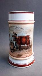 Om 1850 - 1900 Bierpint Bier Pint Slagerij Gilde Genootschap, Antiek en Kunst, Ophalen of Verzenden