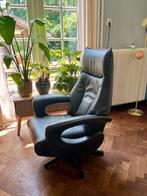 Lederen relax feauteuil - sta op stoel op accu, Ophalen, Zo goed als nieuw, Leer, 50 tot 75 cm