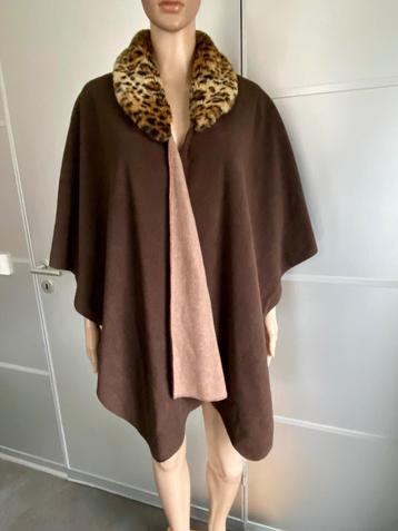 i729 Dubbelzijdige poncho One Size=S/M/L/XL cape jas winter beschikbaar voor biedingen