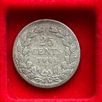 VERSCHILLENDE JAREN 25 cent Wilhelmina 'Portret met Diadeem', Postzegels en Munten, Munten | Nederland, Ophalen, Zilver, 25 cent