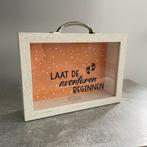 Spaarpot glas tekst gepersonaliseerd cadeau, Ophalen of Verzenden, Nieuw