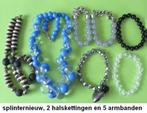splinternieuw, kunststof sieraden, 5 armbanden, 2 kettingen, Ophalen of Verzenden, Nieuw, Armband