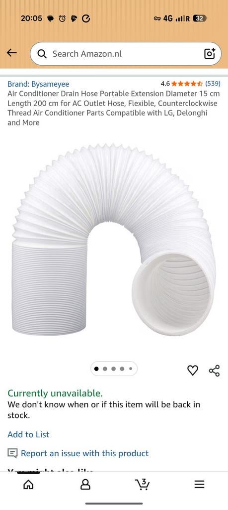 Universele Airco Slang - 15cm Diameter, 200cm + Verlengstuk, Minder dan 60 m³, Ventileren, Nieuw, Ophalen of Verzenden