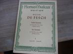 Hortus Mulicus -Willem - De Fesch - Six sonatas for Violin l, Muziek en Instrumenten, Les of Cursus, Ophalen of Verzenden, Overige instrumenten