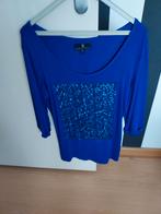 Blauwe Mart visser trui met pailletten, Mart visser, Blauw, Maat 42/44 (L), Ophalen of Verzenden