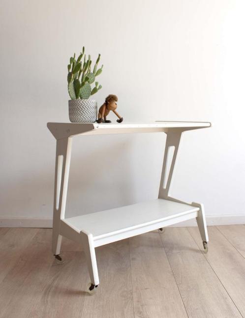 Houten vintage trolley, Webe? Retro design tafel/sidetable, Huis en Inrichting, Tafels | Sidetables, Gebruikt, 25 tot 50 cm, 50 tot 100 cm