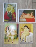 Fernando Botero, vier reproductie ansichtkaarten uitgegeven, Ophalen of Verzenden