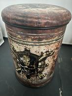 Vintage Metalen emmer met Deksel, Ophalen, Gebruikt, Met pedaal, 50 tot 75 cm