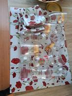 Glaze dienblad  met theeglazen, Ophalen of Verzenden, Zo goed als nieuw