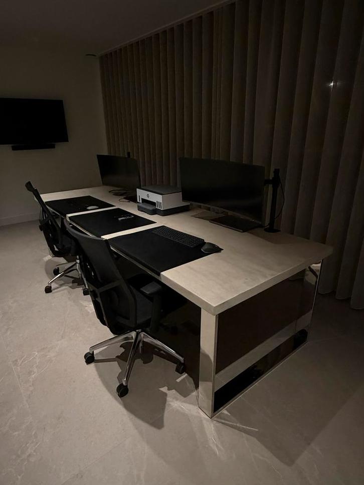 Groot Bureau 300 cm, Huis en Inrichting, Bureaus, Gebruikt, Bureau, Ophalen