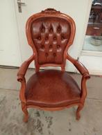 Barok stoel gecapitonneerd/rood leder, Ophalen
