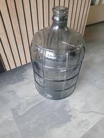 Grote Glazen Fles/Vaas - Stijlvol Decoratieobject, Huis en Inrichting, Woonaccessoires | Vazen, Ophalen, Zwart, Minder dan 50 cm