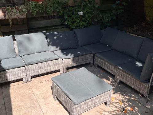 Tuinset, Tuin en Terras, Tuinsets en Loungesets, Zo goed als nieuw, Loungeset, Rotan, 6 zitplaatsen, Bank, Ophalen