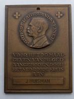 Karl Landsteiner- bronzen plaquette Rode Kruis, Postzegels en Munten, Penningen en Medailles, Nederland, Brons, Verzenden