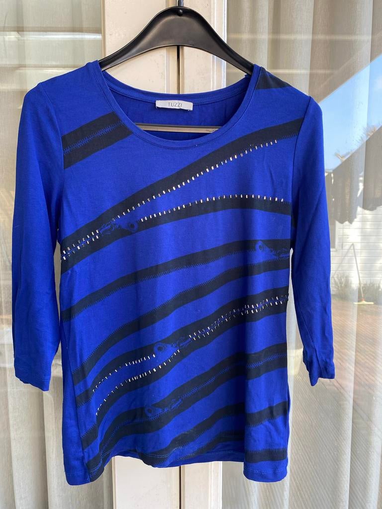 Tuzzi Kobalt Blauwe Top - Maat D38/F40, Kleding | Dames, Tops, Maat 38/40 (M), Nieuw, Lange mouw, Verzenden