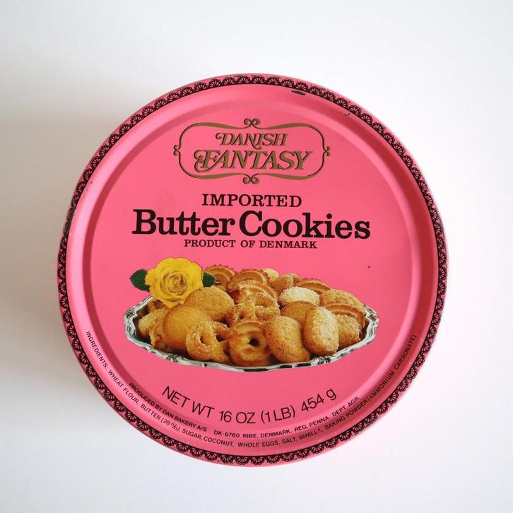 Koekblik van Butter Cookies - Vintage, Verzamelen, Blikken, Gebruikt, Koek(jes), Overige merken, Ophalen of Verzenden