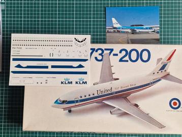 KLM Boeing 737-200 Entex 1:100 met KLM decals voor PH-TVX beschikbaar voor biedingen