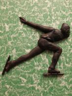 beeld, de Schaatserrijder in gietijzer 10, Antiek en Kunst, Ophalen of Verzenden