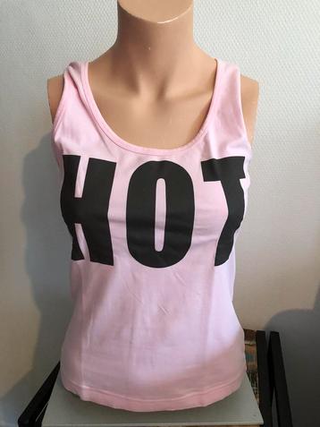 DEPT roze top mouwloos met print HOT maat L  beschikbaar voor biedingen