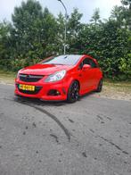 Opel Corsa 1.6 GSI rood 2009 OPC kit, Zwart, 4 cilinders, 150 pk, Leder en Stof
