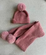 Roze muts en sjaal maat 98-128 Hema!, Ophalen of Verzenden, Zo goed als nieuw, Meisje, Muts