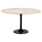 Richmond eettafel Hampton 140 cm Travertine blad, Ophalen, Overige materialen, Japandi Stijl, Rond