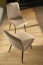 Lina Elisia Velvet Eetkamerstoelen - Beige - Set van 6, Huis en Inrichting, Stoelen, Ophalen, Overige kleuren, Zo goed als nieuw