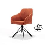 Armstoel Blues draaivoet ribstof copper | Webshop