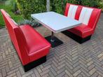 2 Amerikaanse diner banken + tafel Bel Air fifties sixties, Huis en Inrichting, Ophalen, Zo goed als nieuw, Amerikaanse retro fifties sixties